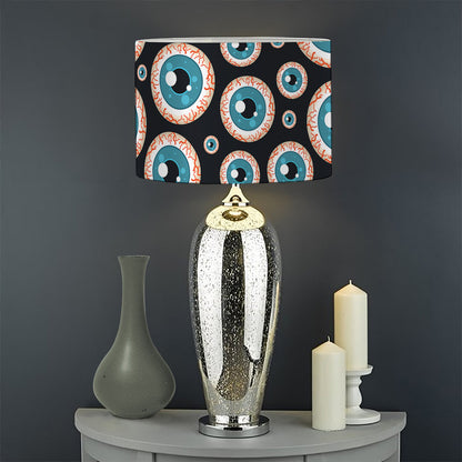Creepy Eyeball Pattern Print Drum Lamp Shade