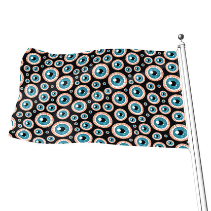 Creepy Eyeball Pattern Print Flag