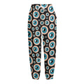Creepy Eyeball Pattern Print Fleece Lined Knit Pants