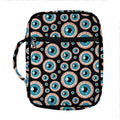 Creepy Eyeball Pattern Print Front Pocket Bible Bag