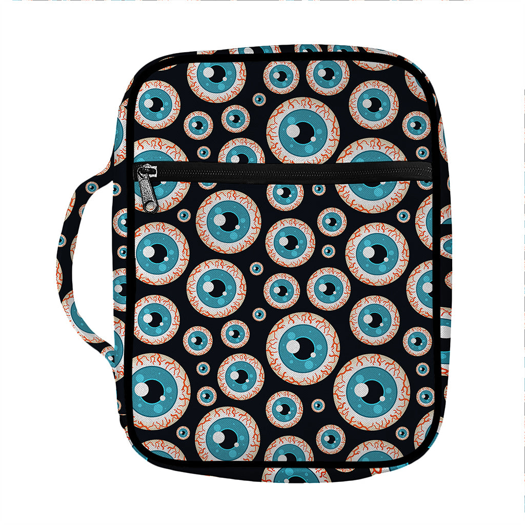 Creepy Eyeball Pattern Print Front Pocket Bible Bag