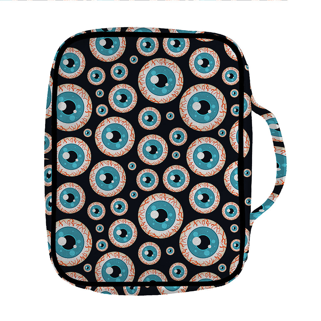 Creepy Eyeball Pattern Print Front Pocket Bible Bag