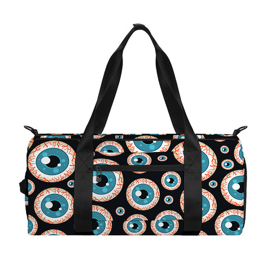 Creepy Eyeball Pattern Print Gym Bag