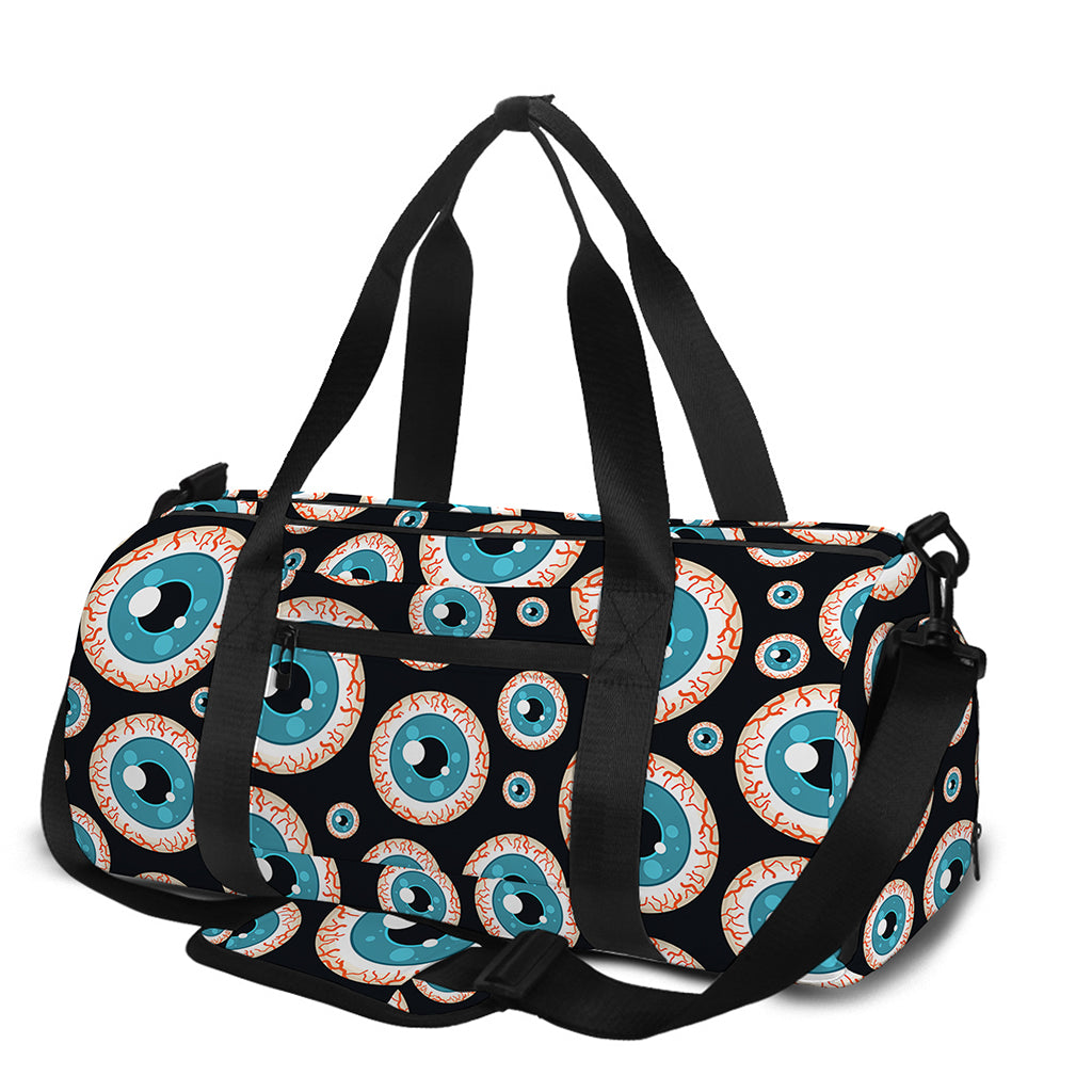 Creepy Eyeball Pattern Print Gym Bag