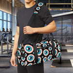 Creepy Eyeball Pattern Print Gym Bag