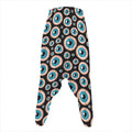 Creepy Eyeball Pattern Print Hammer Pants