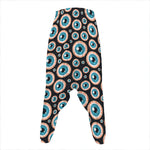 Creepy Eyeball Pattern Print Hammer Pants