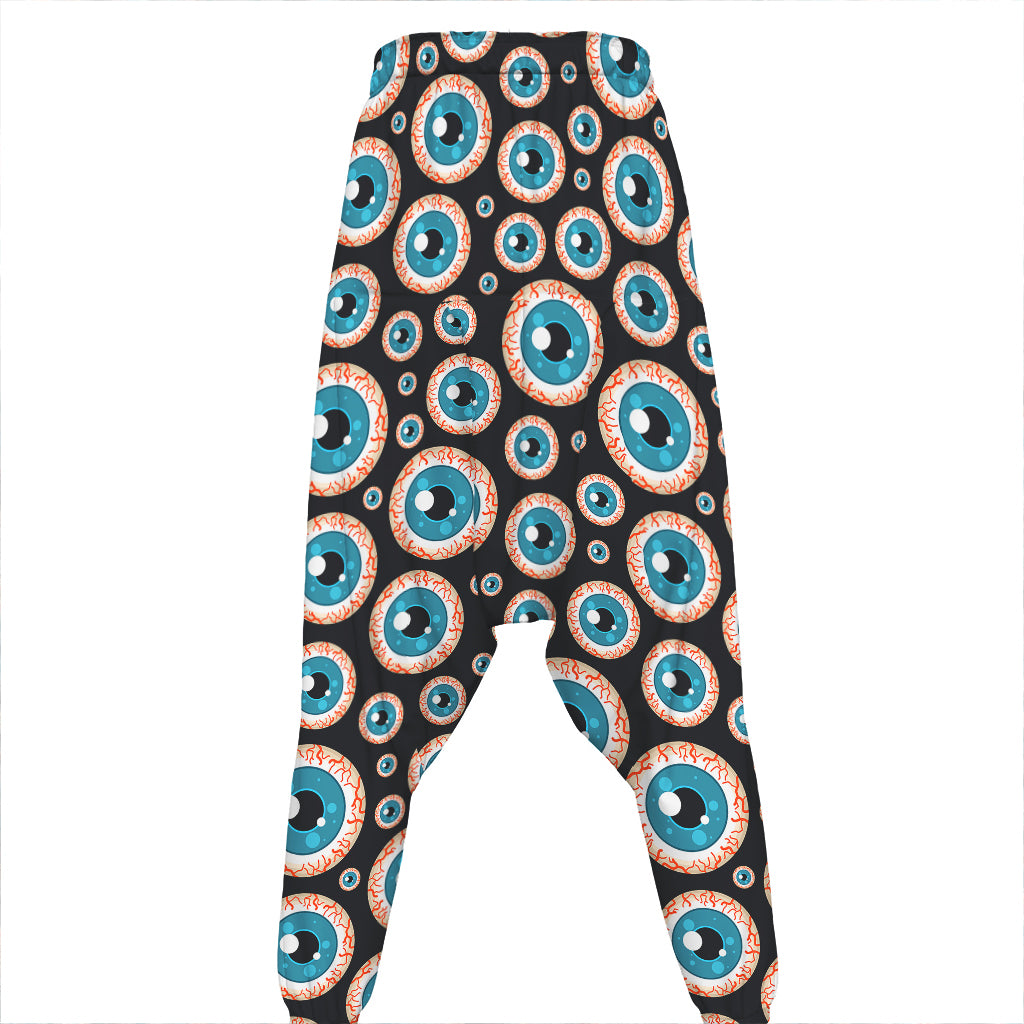 Creepy Eyeball Pattern Print Hammer Pants