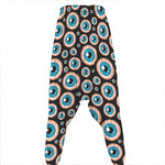 Creepy Eyeball Pattern Print Hammer Pants