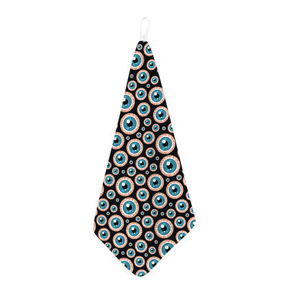 Creepy Eyeball Pattern Print Hand Towel