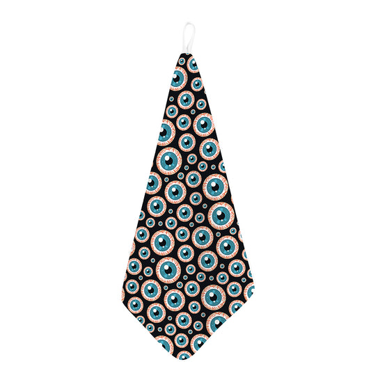 Creepy Eyeball Pattern Print Hand Towel