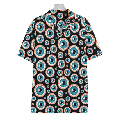 Creepy Eyeball Pattern Print Hawaiian Shirt