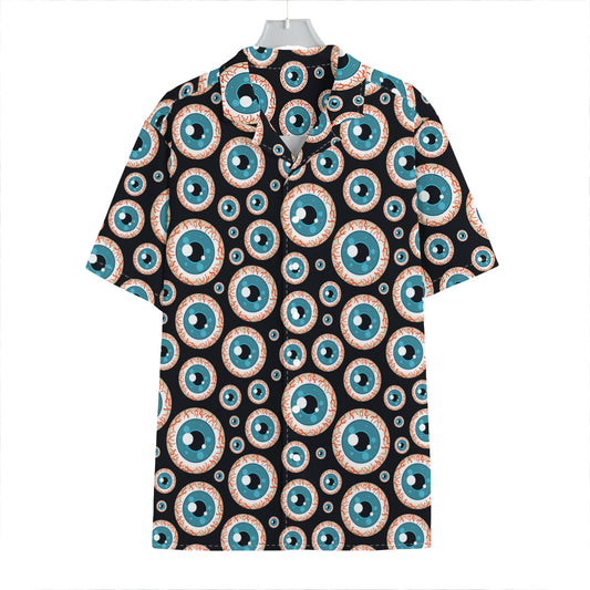 Creepy Eyeball Pattern Print Hawaiian Shirt