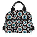 Creepy Eyeball Pattern Print Insulated Lunch Bag