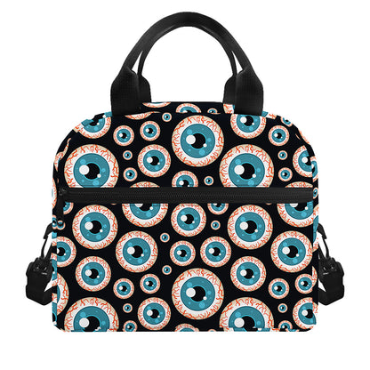 Creepy Eyeball Pattern Print Insulated Lunch Bag