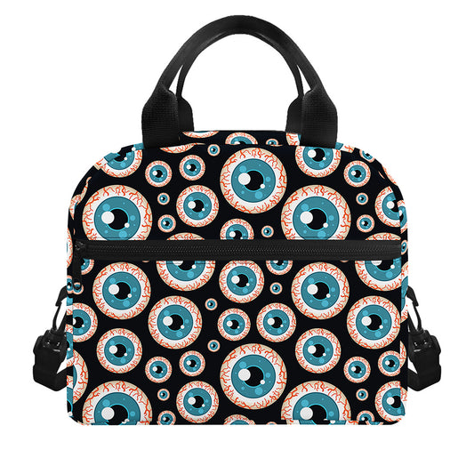 Creepy Eyeball Pattern Print Insulated Lunch Bag