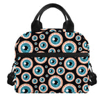 Creepy Eyeball Pattern Print Insulated Lunch Bag