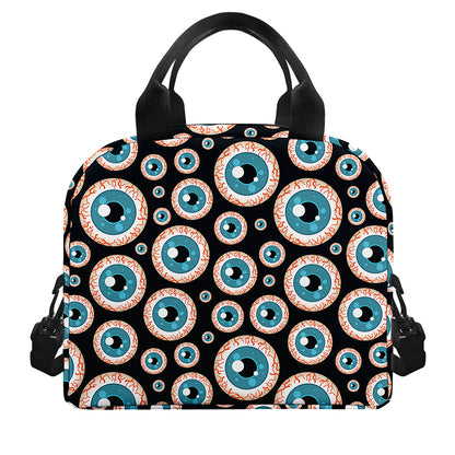 Creepy Eyeball Pattern Print Insulated Lunch Bag