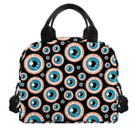 Creepy Eyeball Pattern Print Insulated Lunch Bag