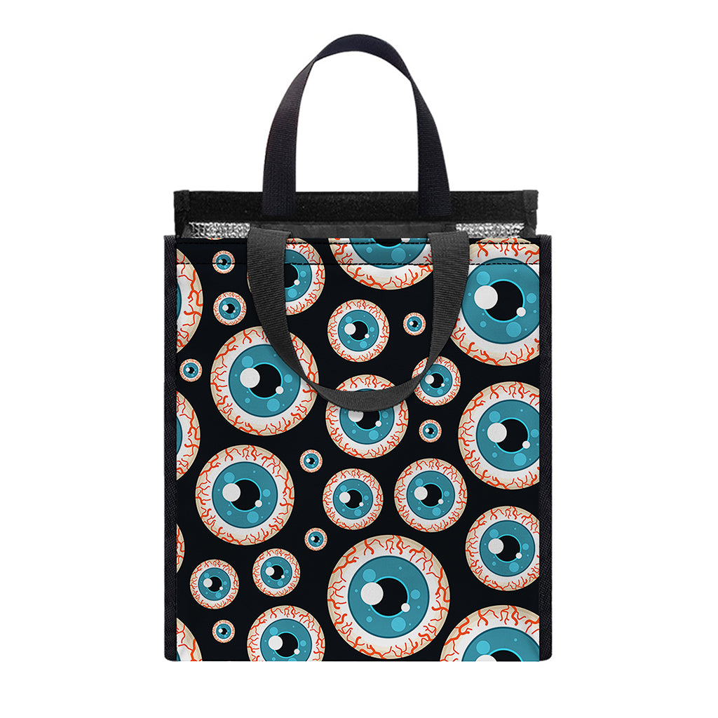 Creepy Eyeball Pattern Print Insulated Lunch Tote