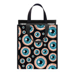 Creepy Eyeball Pattern Print Insulated Lunch Tote
