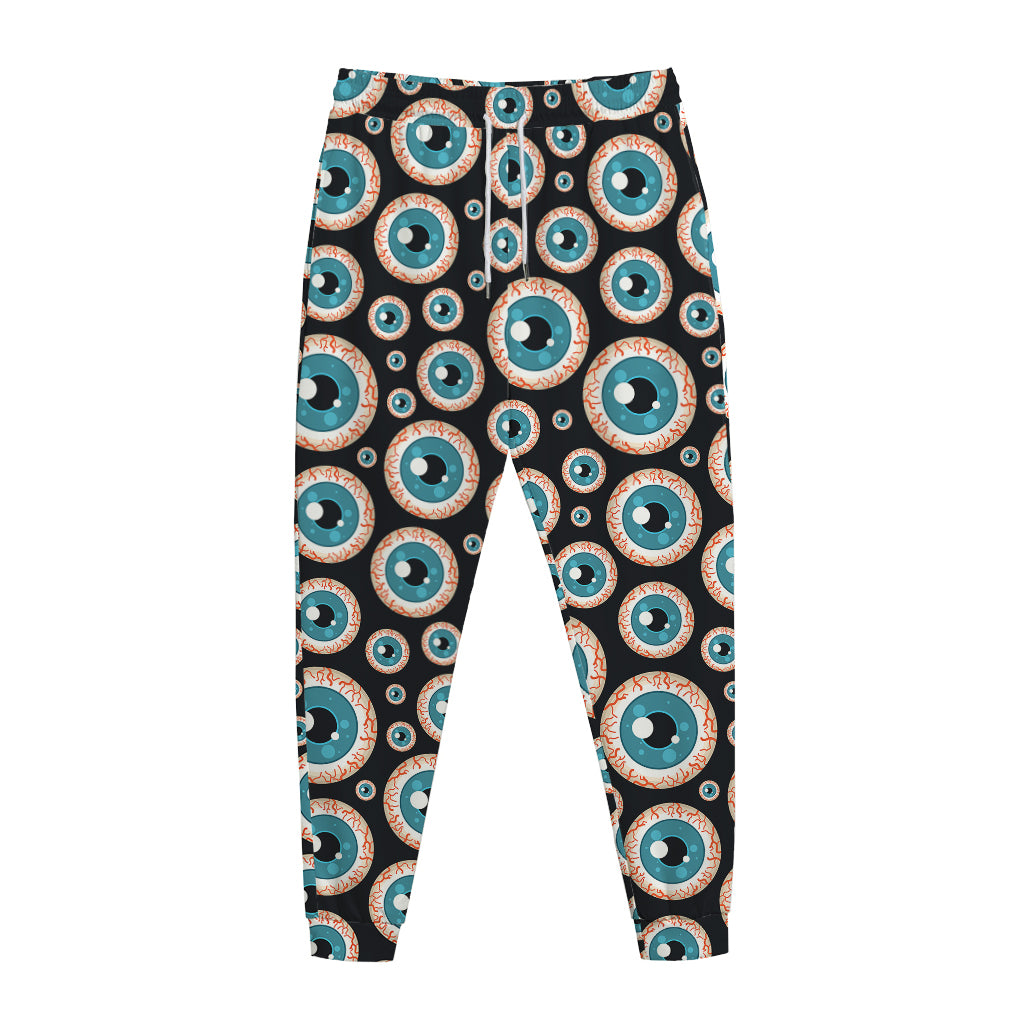 Creepy Eyeball Pattern Print Jogger Pants