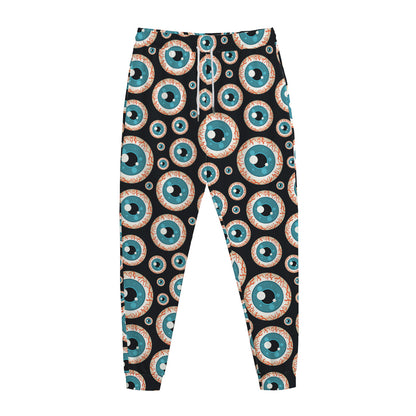 Creepy Eyeball Pattern Print Jogger Pants
