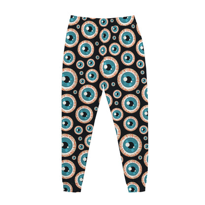 Creepy Eyeball Pattern Print Jogger Pants