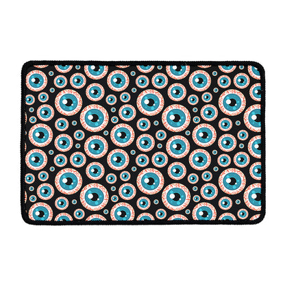 Creepy Eyeball Pattern Print Kitchen Mat