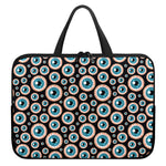 Creepy Eyeball Pattern Print Laptop Sleeve With Handle