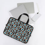 Creepy Eyeball Pattern Print Laptop Sleeve With Handle