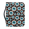 Creepy Eyeball Pattern Print Leather Bible Cover