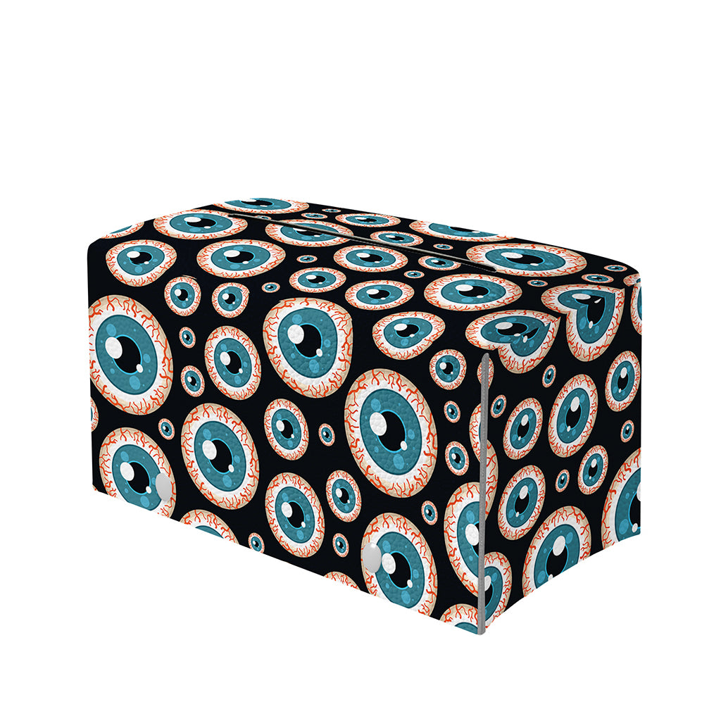 Creepy Eyeball Pattern Print Leather Tissue Box Cover