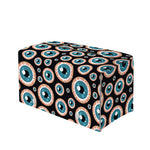 Creepy Eyeball Pattern Print Leather Tissue Box Cover