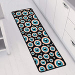 Creepy Eyeball Pattern Print Long Kitchen Mat
