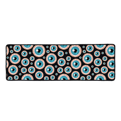 Creepy Eyeball Pattern Print Long Kitchen Mat