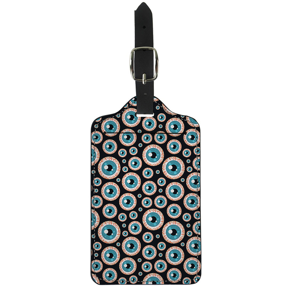 Creepy Eyeball Pattern Print Luggage Tag