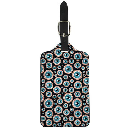 Creepy Eyeball Pattern Print Luggage Tag