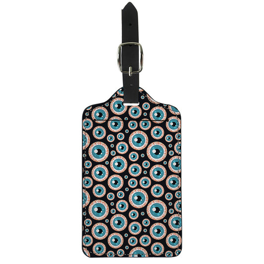 Creepy Eyeball Pattern Print Luggage Tag