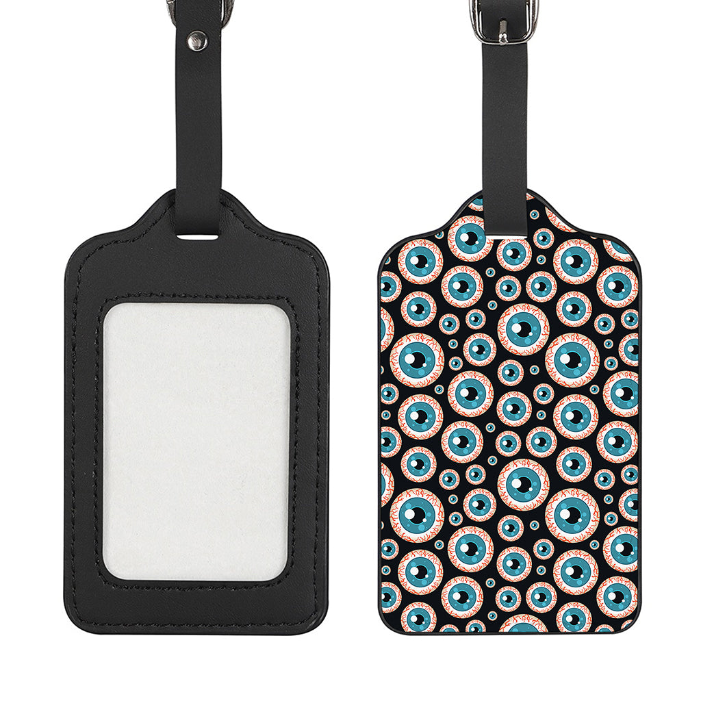 Creepy Eyeball Pattern Print Luggage Tag