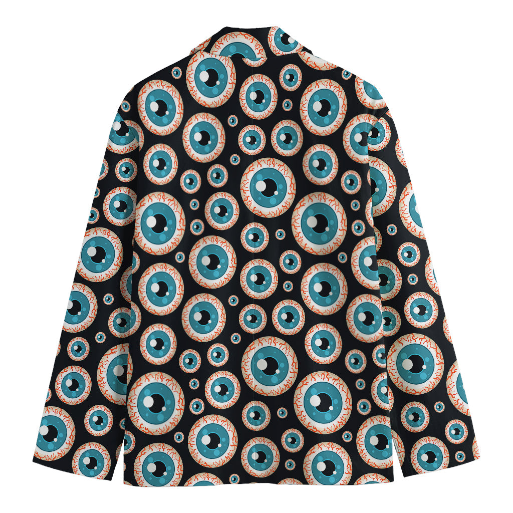 Creepy Eyeball Pattern Print Men's Blazer