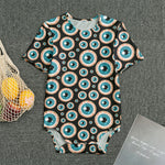 Creepy Eyeball Pattern Print Men's Bodysuit
