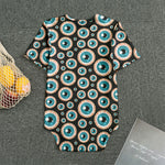 Creepy Eyeball Pattern Print Men's Bodysuit