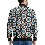 Creepy Eyeball Pattern Print Men's Bomber Jacket