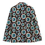 Creepy Eyeball Pattern Print Men's Cotton Blazer