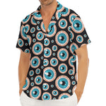 Creepy Eyeball Pattern Print Men's Deep V-Neck Shirt