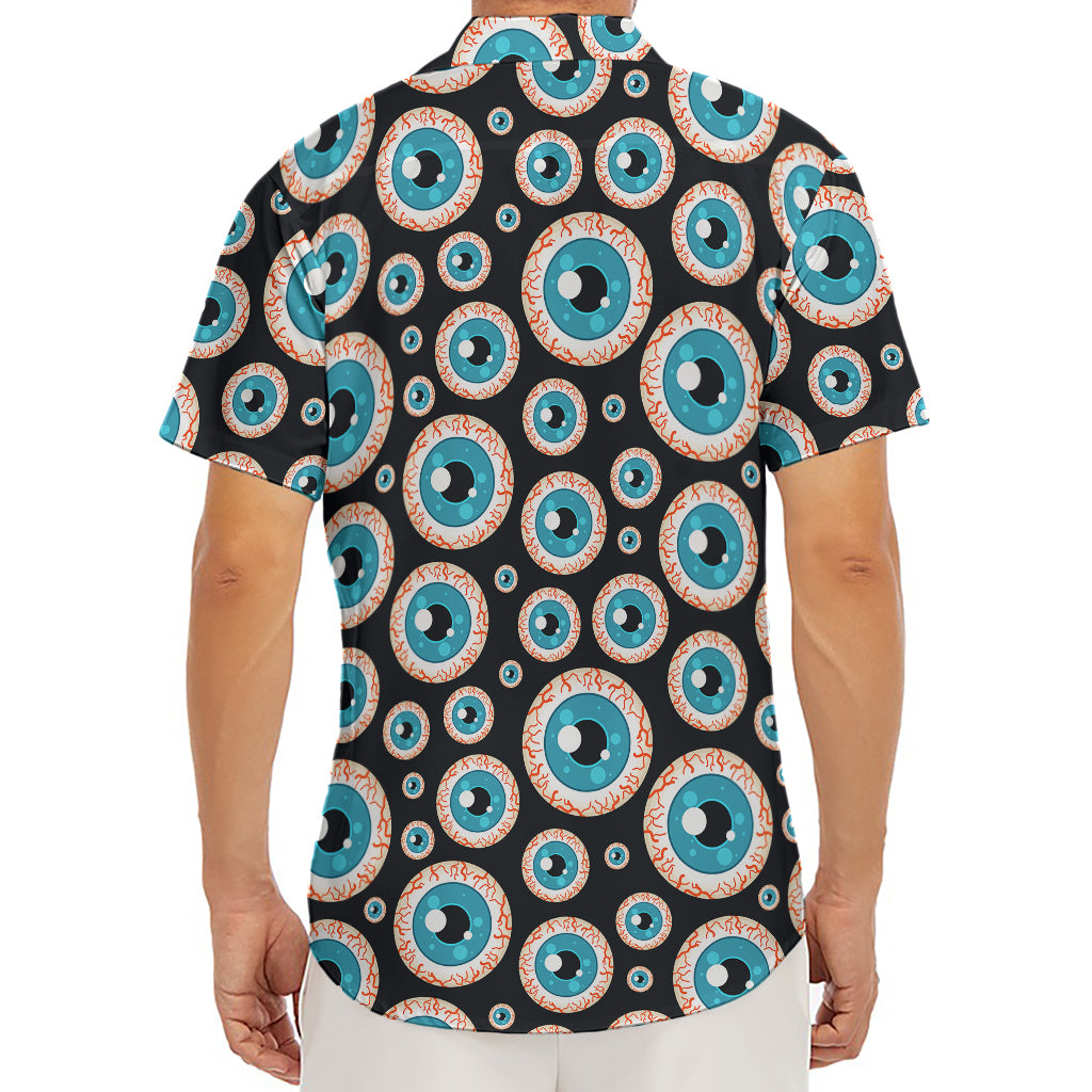 Creepy Eyeball Pattern Print Men's Deep V-Neck Shirt