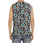 Creepy Eyeball Pattern Print Men's Fitness Tank Top