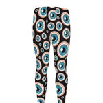 Creepy Eyeball Pattern Print Men's leggings