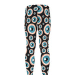 Creepy Eyeball Pattern Print Men's leggings